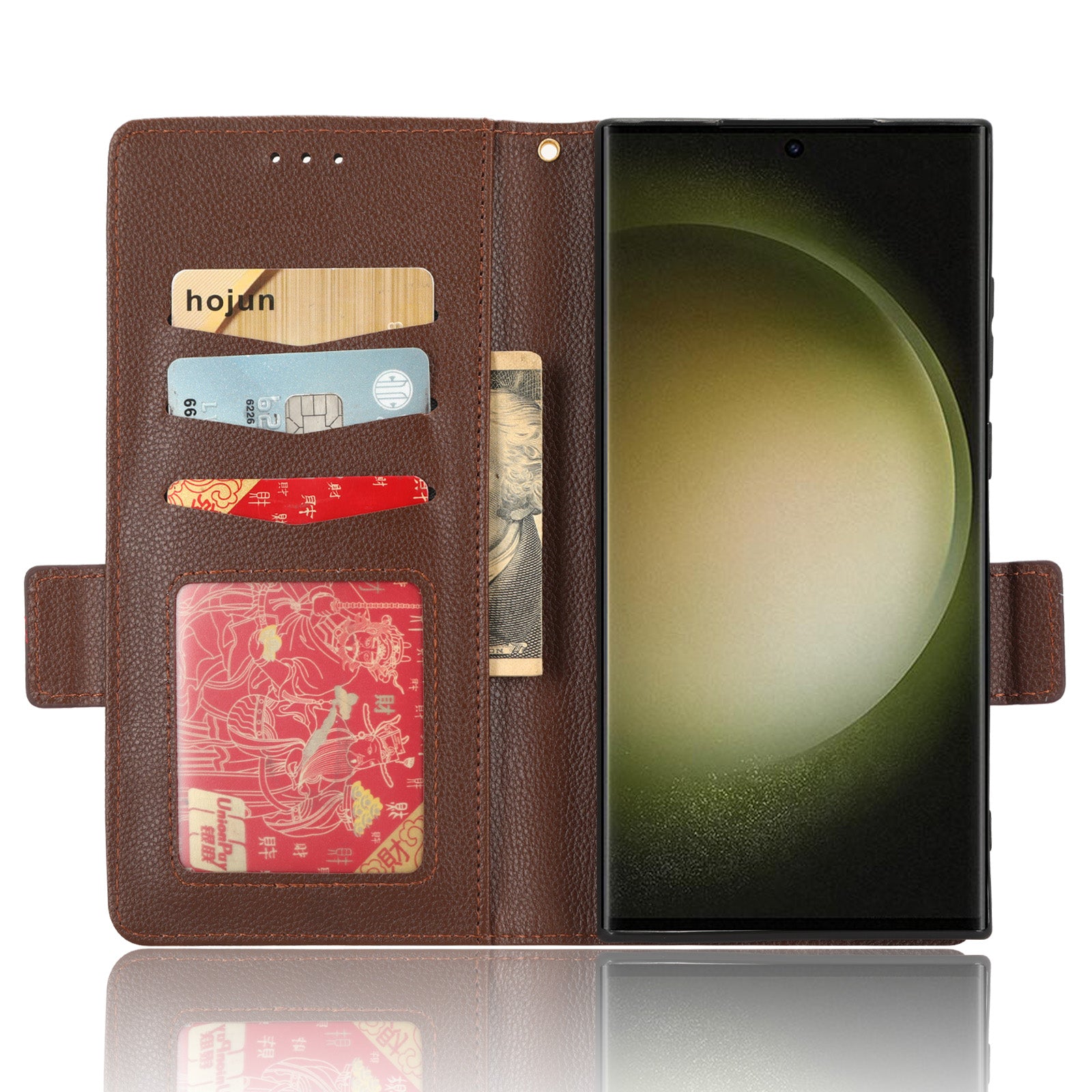 For Samsung Galaxy S23 Ultra Cell Phone Case Wallet Stand Litchi Texture PU Leather Dual Magnetic Clasp Cover For Samsung Galaxy S23 Ultra Cell Phone Case Wallet Stand Litchi Texture PU Leather Dual Magnetic Clasp Cover